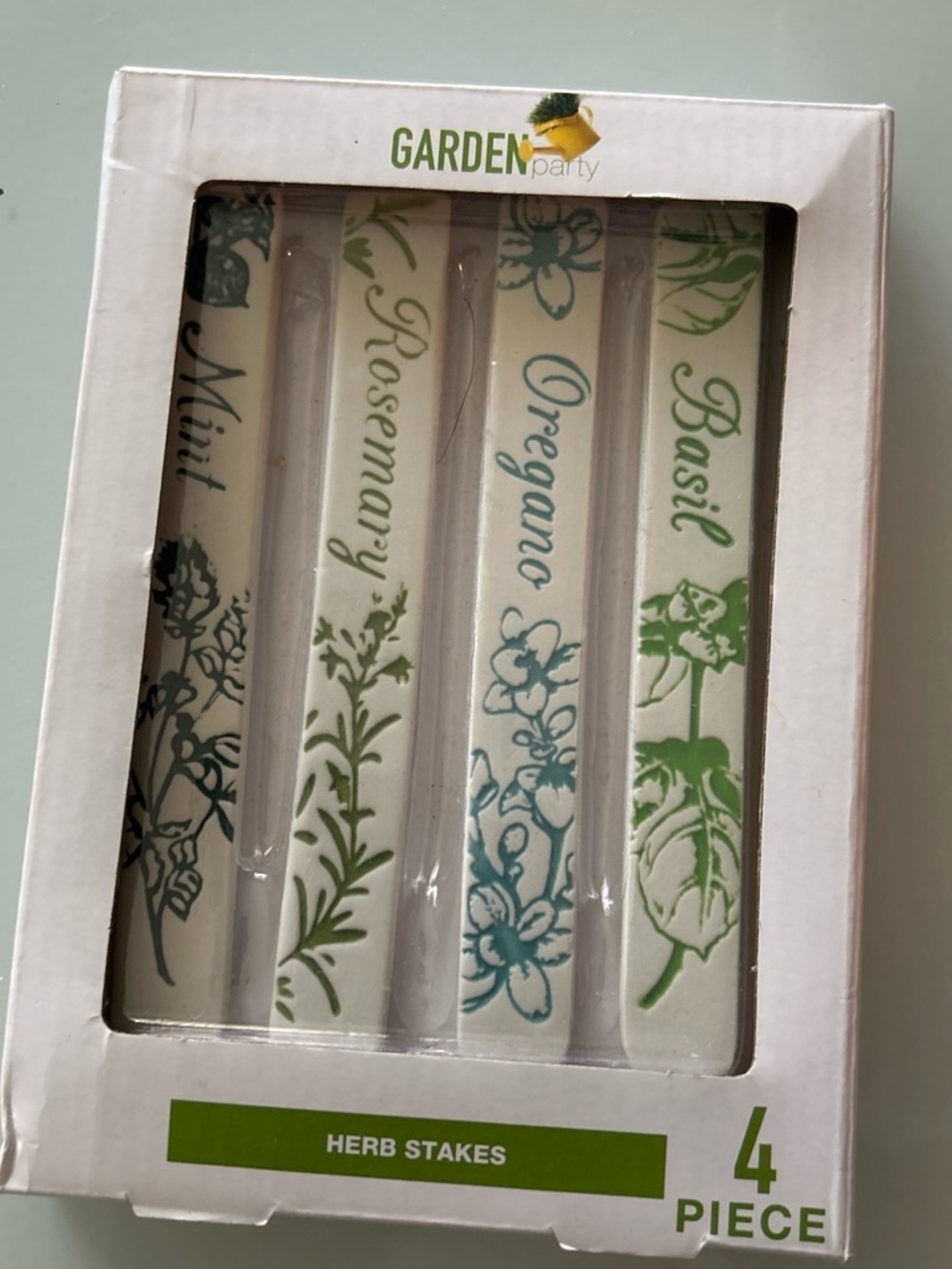 Set of 4 Herb Garden Stakes for Indoor or Outdoor Use
